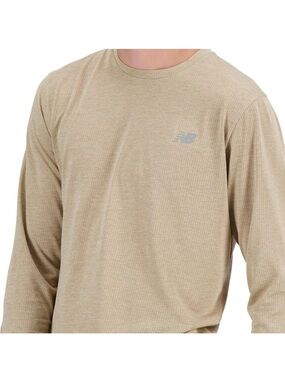 New Balance NB ICE X Running Long Sleeve Training Active Top Mens XL Tan